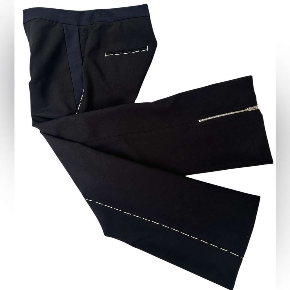 PORTSPURE NWOT Women’s Stitch-Detail Cropped Stright Leg Trousers Size: 38 - Picture 11 of 13
